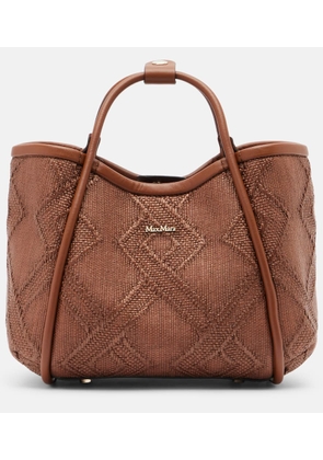 Max Mara Marin Small leather-trimmed top-handle bag