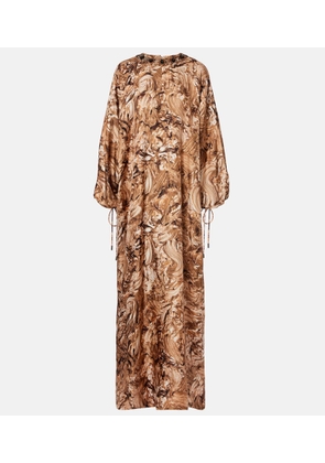 Max Mara Maroso embellished silk maxi dress