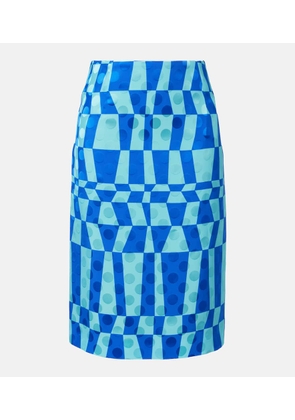 Dries Van Noten Printed pencil skirt