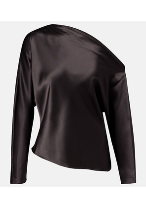 The Sei One-shoulder silk satin top
