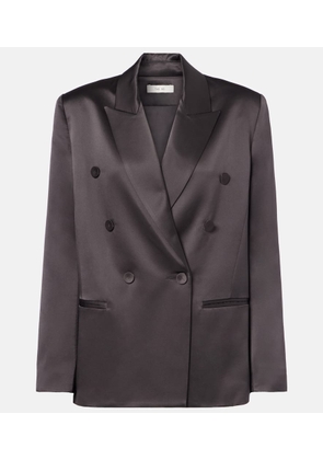 The Sei Double-breasted silk satin blazer
