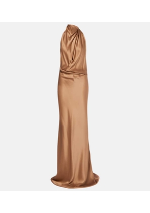 The Sei Halterneck silk satin gown
