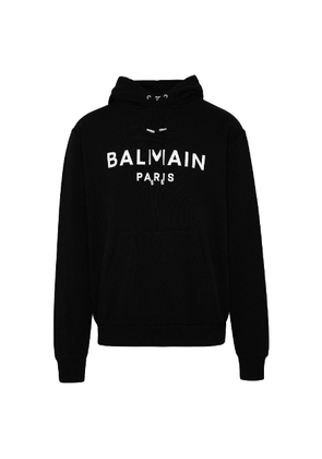 Balmain Logo Printed Cotton Hoodie