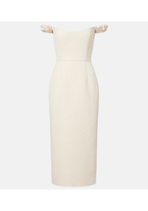Markarian Bridal Amina wool-blend jacquard midi dress