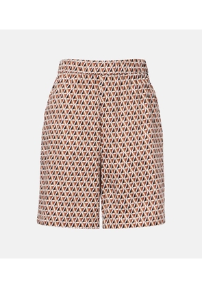 Max Mara Omelia printed cotton Bermuda shorts