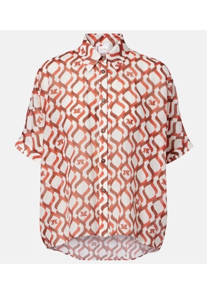 Max Mara Ariete printed cotton and silk shirt