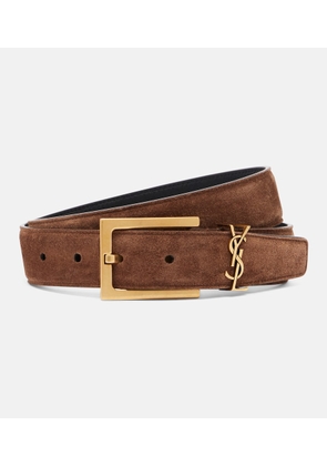 Saint Laurent Cassandre suede belt