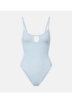 Hunza G Mia beaded cutout swimsuit