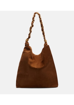 Saint Laurent Amalia Cassandre suede shoulder bag