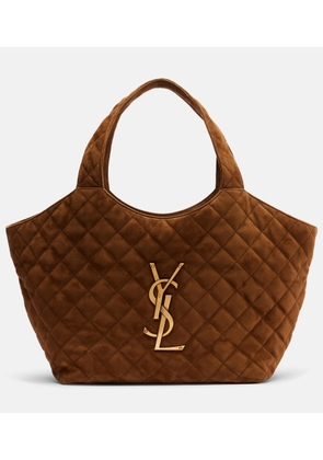 Saint Laurent Icare Cassandre Medium suede tote bag