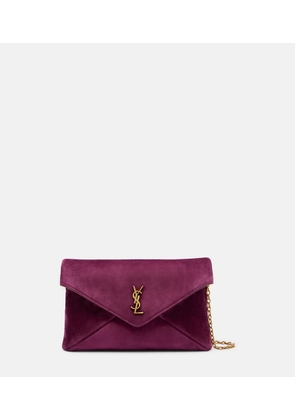 Saint Laurent Cassandre Small suede crossbody bag