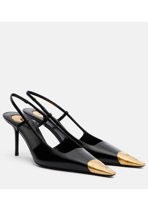 Saint Laurent Jeanne 75 leather slingback pumps