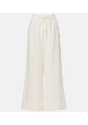 Polo Ralph Lauren Cropped linen and cotton wide-leg pants