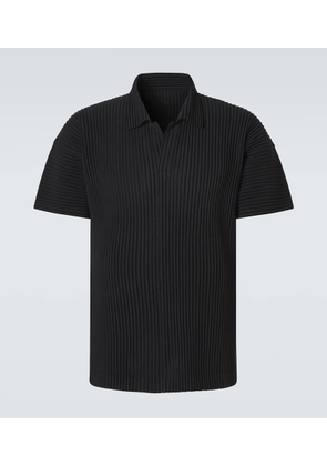 Homme Plisse Issey Miyake Basics pleated polo shirt