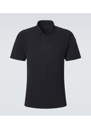 Homme Plisse Issey Miyake Basics pleated polo shirt