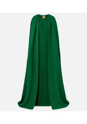 Oscar de la Renta Cyclamen silk-blend georgette kaftan