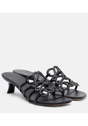 Loewe Petal Anagram leather mules