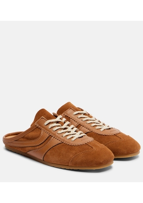 Dries Van Noten Leather-trimmed suede sneakers