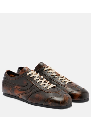 Dries Van Noten Distressed leather sneakers