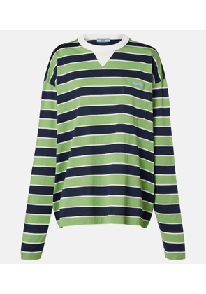 Prada Striped cotton jersey T-shirt