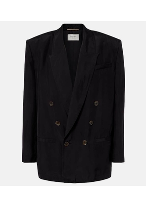 Saint Laurent Double-breasted silk blazer