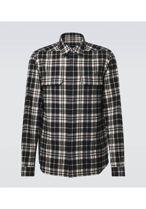 Rick Owens Temple plaid cotton overshirt