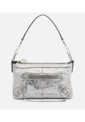 Balenciaga Le City Moto metallic leather shoulder bag