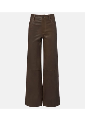 Frame Le Slim Palazzo leather wide-leg pants