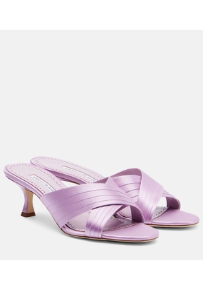 Manolo Blahnik Viera 50 satin mules