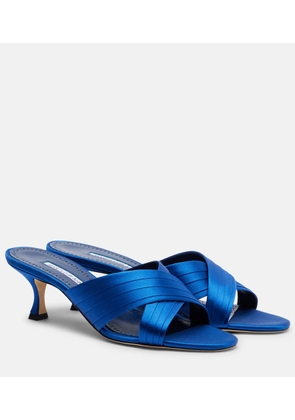 Manolo Blahnik Viera 50 satin mules