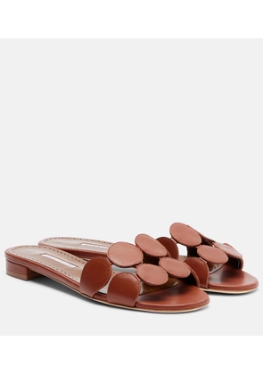Manolo Blahnik Haribalmuflat leather slides