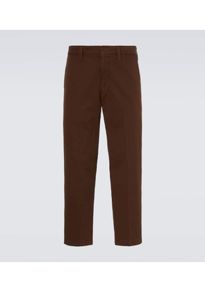 Prada Cropped cotton gabardine slim pants