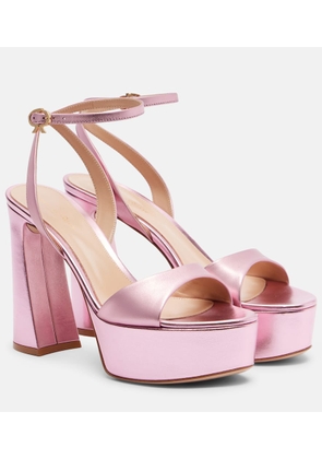 Gianvito Rossi Nancy 110 leather platform sandals