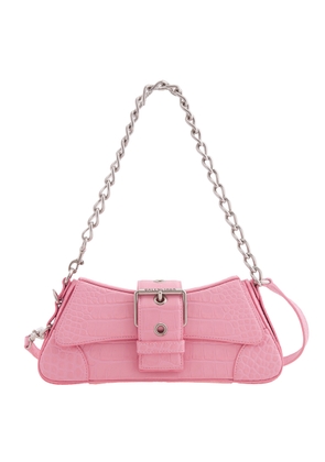 Balenciaga Lindsay Bag With Shoulder Strap In Soft Matt Calfskin Pink