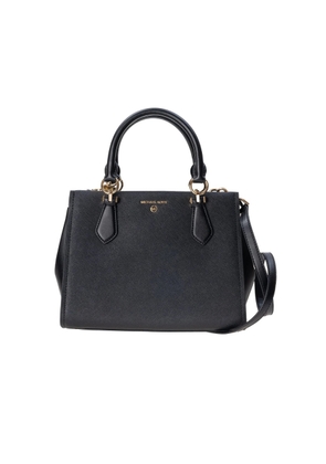 Michael Kors Ladies Marilyn Medium Saffiano Leather Satchel - Black