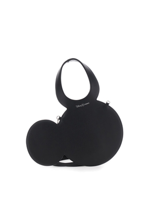 Coperni Mickey Black Crossbody Bag With Adjustable And Removable Shoulder Strap And Logo Lettering On The Front In Leather