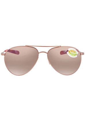 Costa Del Mar PIPER Copper Silver Mirror Polarized Polycarbonate Ladies Sunglasses PIP 184 OSCP 58