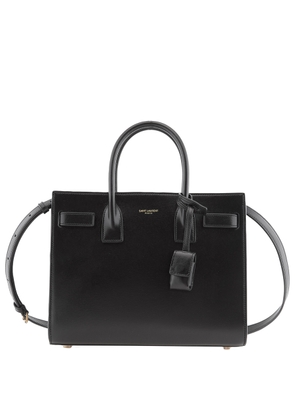 Saint Laurent Black Smooth Leather Baby Sac De Jour Tote