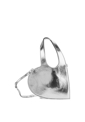 Coperni heart Heart-shaped Metallic Crossbody Bag With Logo Lettering On The Front And Cut-out On The Handle In Leather