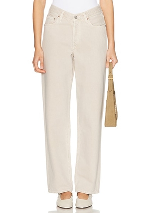 AGOLDE V-waist Baggy Jeans in Scone - Cream. Size 31 (also in ).