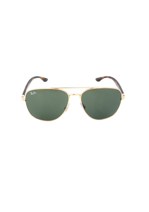 Ray Ban Green Aviator Unisex Sunglasses RB3683 001/31 56