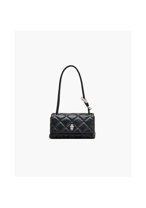 Marc Jacobs the Mini Dual Black Diamond-quilted Crossbody Bag With Top Handle In Leather Woman