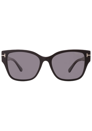 Tom Ford Elsa Polarized Smoke Butterfly Ladies Sunglasses FT1108 01D 55