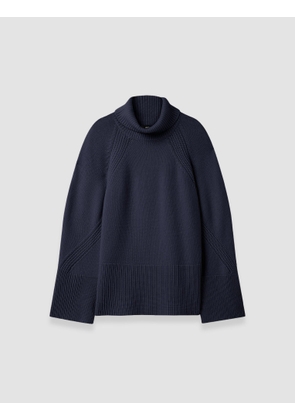 Loftus Pure Cashmere High Neck Jumper - L