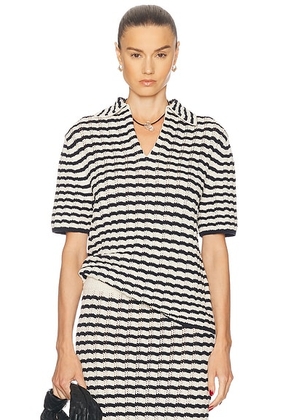 A.L.C. Logan Top in Parchment & Navy Stripe - Navy. Size S (also in ).