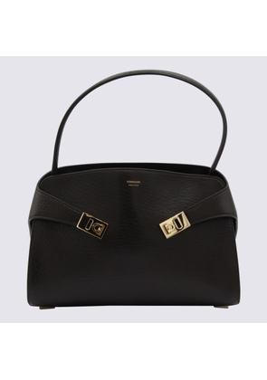 Ferragamo Black Leather Hug S Shoulder Bag