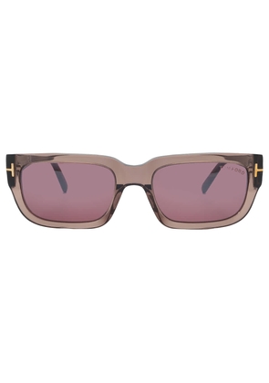 Tom Ford Ezra Bordeaux Mirror Rectangular Mens Sunglasses FT1075 45U 54