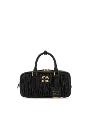 Miu Miu Black Leather Arcadie Handbag