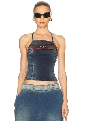 Diesel Halter Neck Tank Top in Dark Blue - Blue. Size XS (also in ).