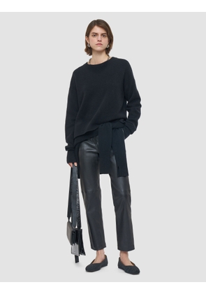 Brushed Cashmere Round Neck Jumper - L